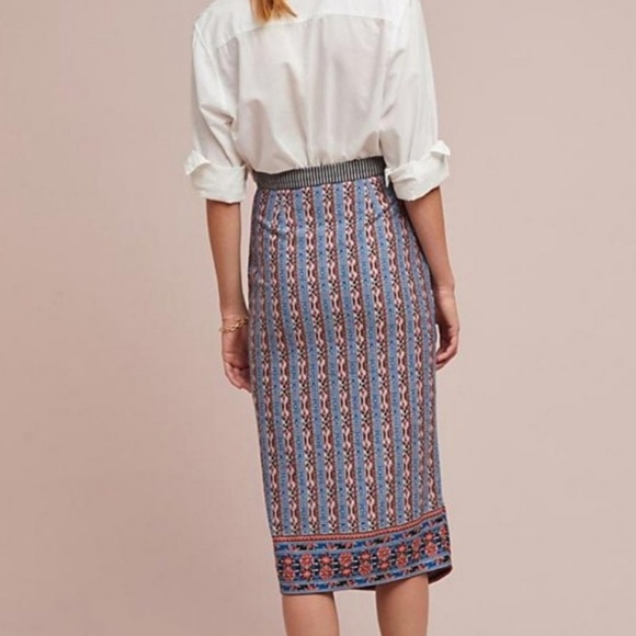 Anthropologie Women’s Akemi + Kin Splendor Bohemian Midi Skirt Size X-Small - Picture 2 of 14